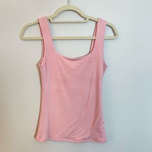 Light pink square neck tank
